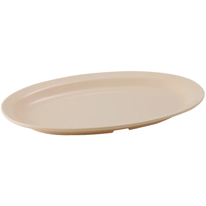 Melamine  Oval Platter - Tan / 13-1/8"x9-1/2"