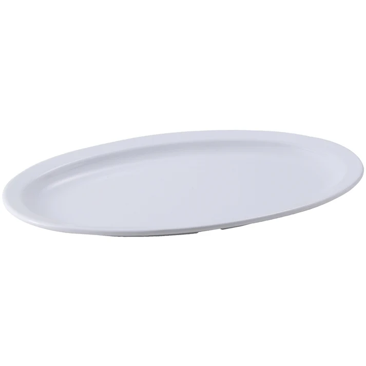 Melamine  Oval Platter - White / 15-1/2 x 10-7/8 "