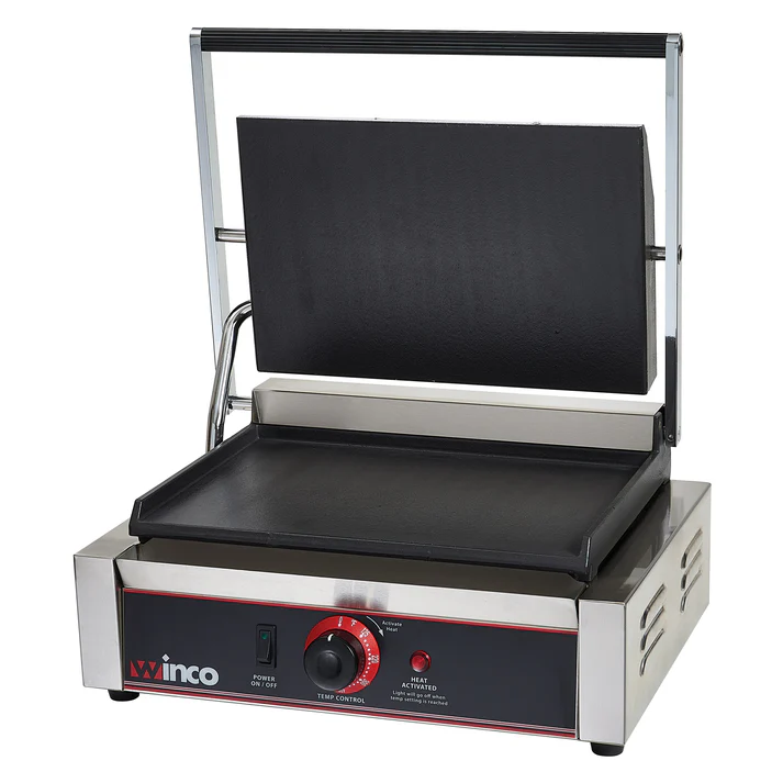 Sandwich Grill, Single, 14" Flat Plate, 120V