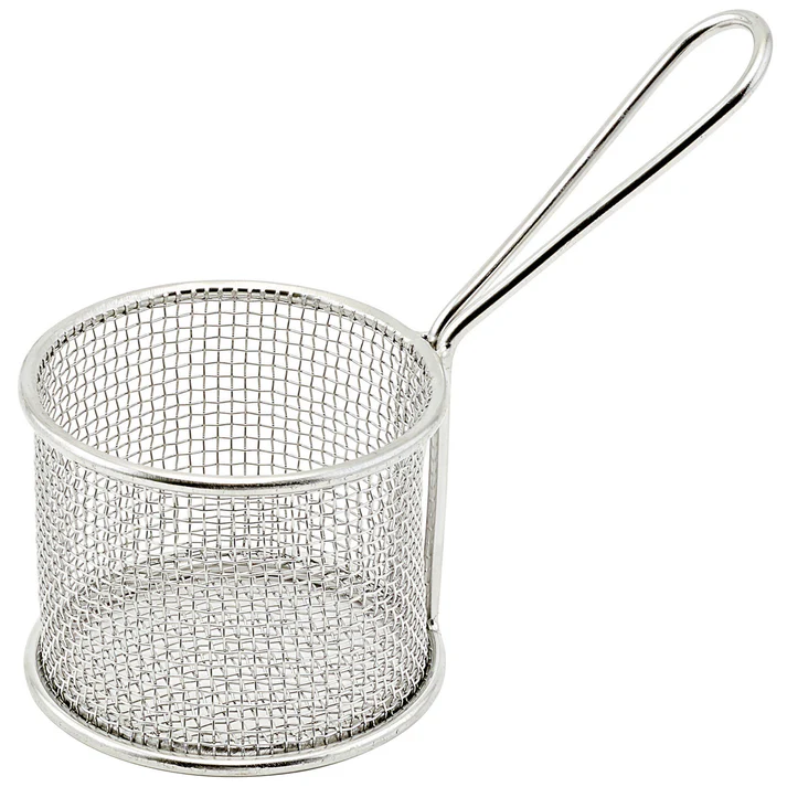 Mini Serving Basket - Round, 3-3/4"Dia x 2-7/8"H
