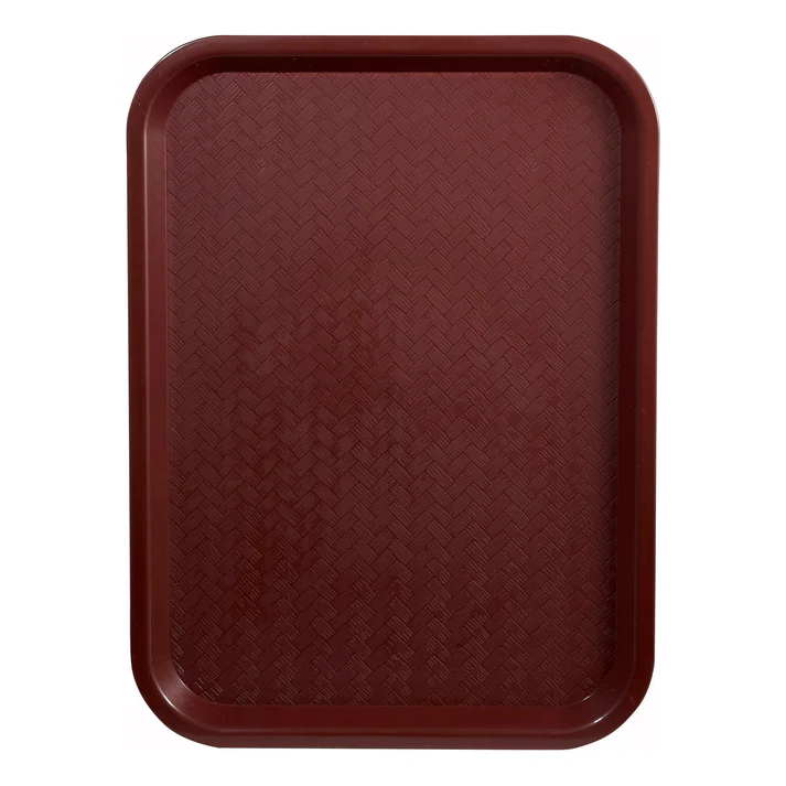 High Quality Plastic Cafeteria Tray - 14 x 18, Burgundy