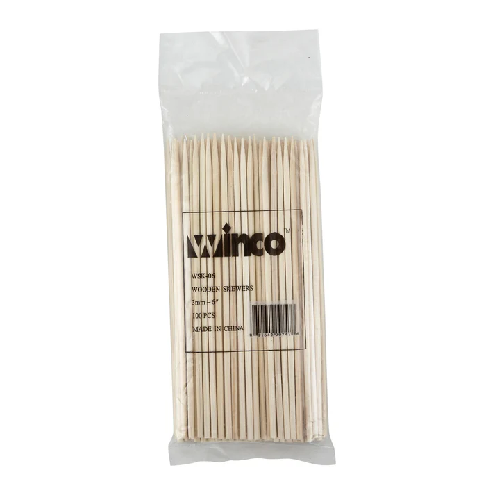  6" Bamboo Skewers, 100/bag