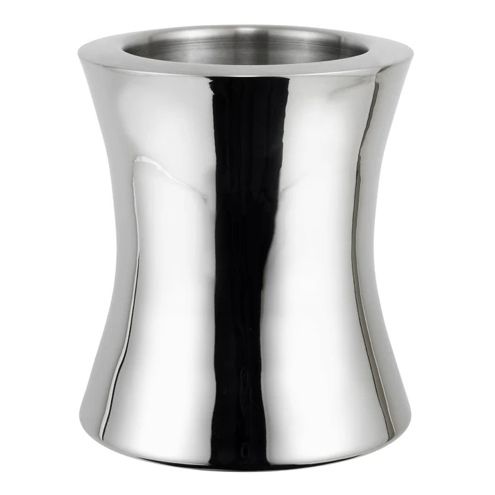 Double Wall Hourglass Wine Cooler, Stainless Steel