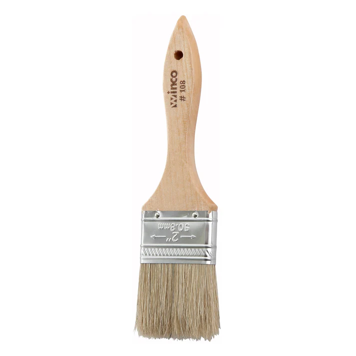 Pastry/Basting Brush with Metal Ferrule - 2" Flat