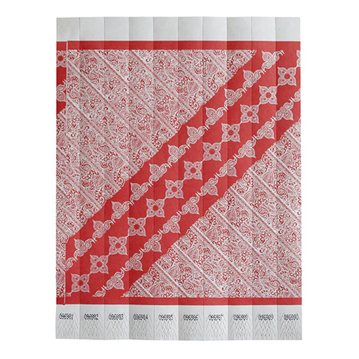 Bar Maid Waterproof Tear-Free Wristbands - Red Pattern (500 Pieces/Pack)