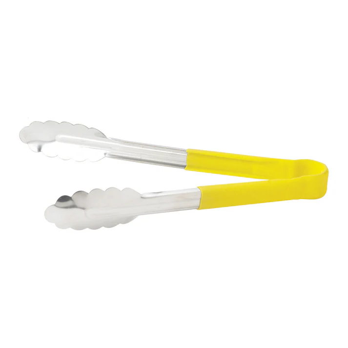 Heat Resistant Heavy-Duty Utility Tongs with Polypropylene Handle - 9", Yellow