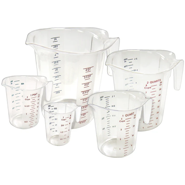 Polycarbonate Measuring Cup with Color Graduations - 5-pc Set