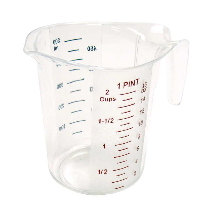 Polycarbonate Measuring Cup with Color Graduations - 1 Pint