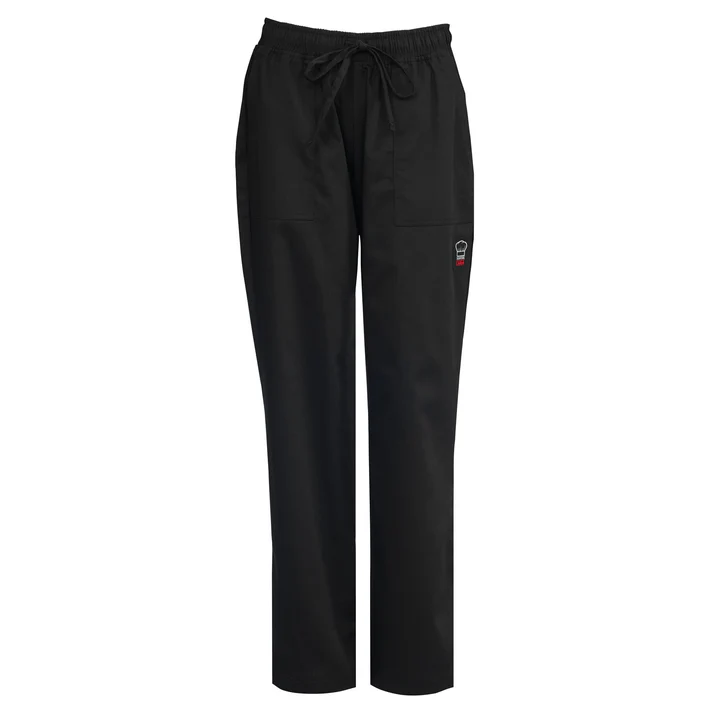  Women's Chef Pants, Black - Small