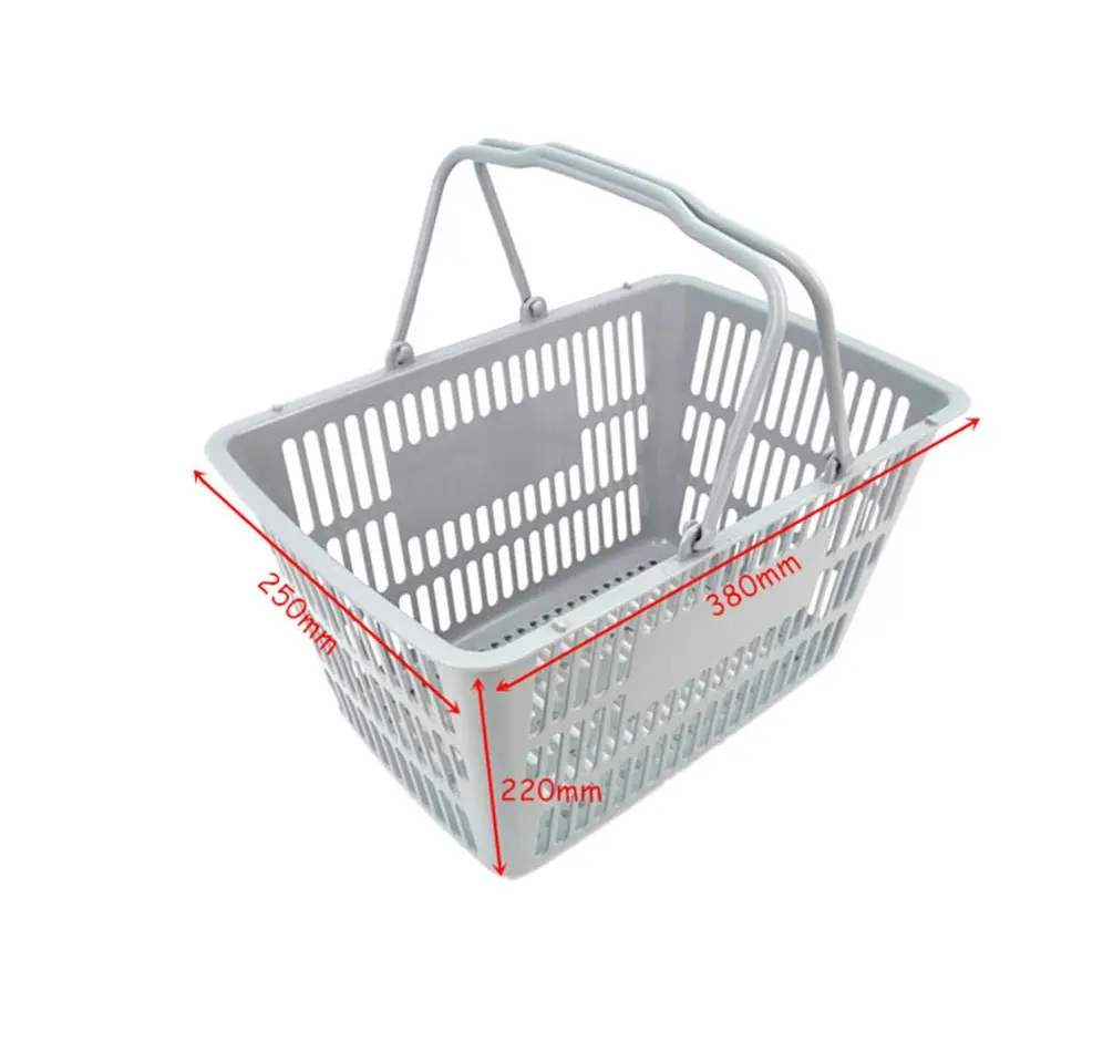 Light Gray Supermarket Shopping Basket 