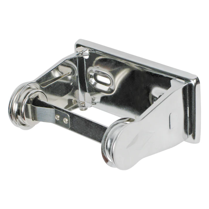 Toilet Tissue Holder, Single Roll, Chrome Plated