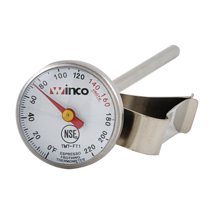 Frothing Thermometer, 1" Dial, 5" Probe