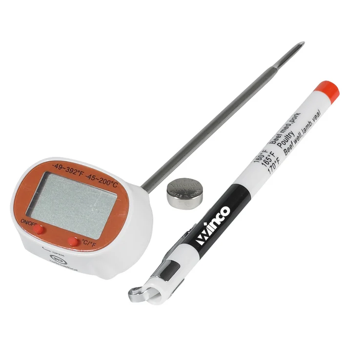 Digital Thermometer, 1-3/16" LCD, 4-3/4" Probe