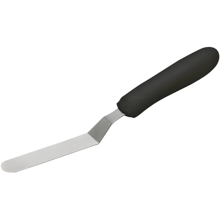 Spatula with Offset, Black Polypropylene Handle - 3-1/2" x 3/4"