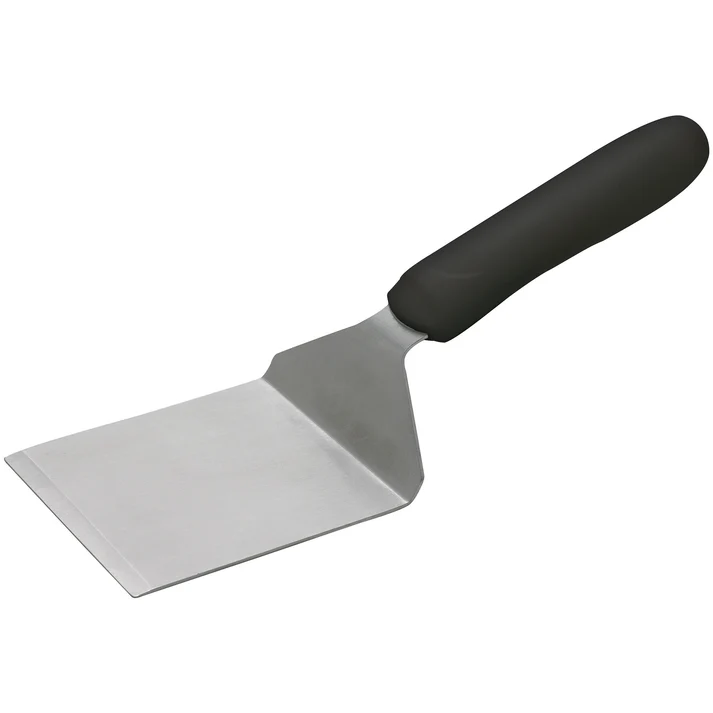Steak/Burger Turner with Offset, Black Polypropylene Handle, 4-1/8" x 3-3/4" Blade