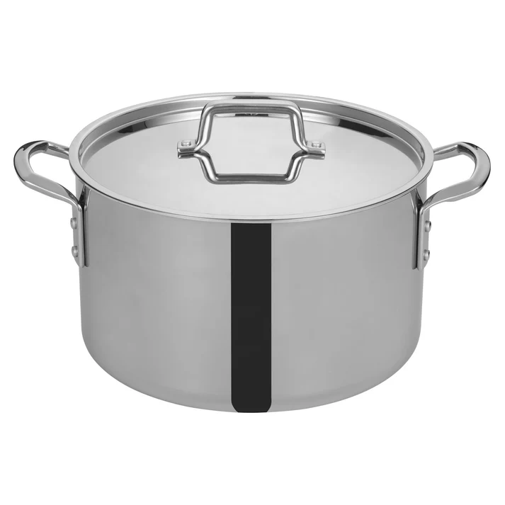 Tri-Gen Tri-Ply Stainless Steel Stock Pot with Cover - 12 Quart