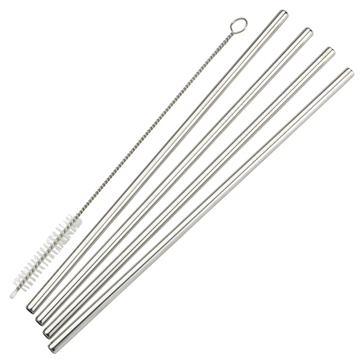 Drinking Straws, 18/8 Stainless Steel - Straight
