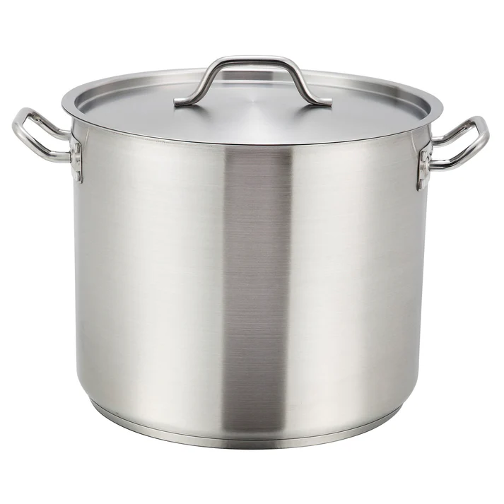 Stainless Steel Stock Pot with Cover - 32 Quart