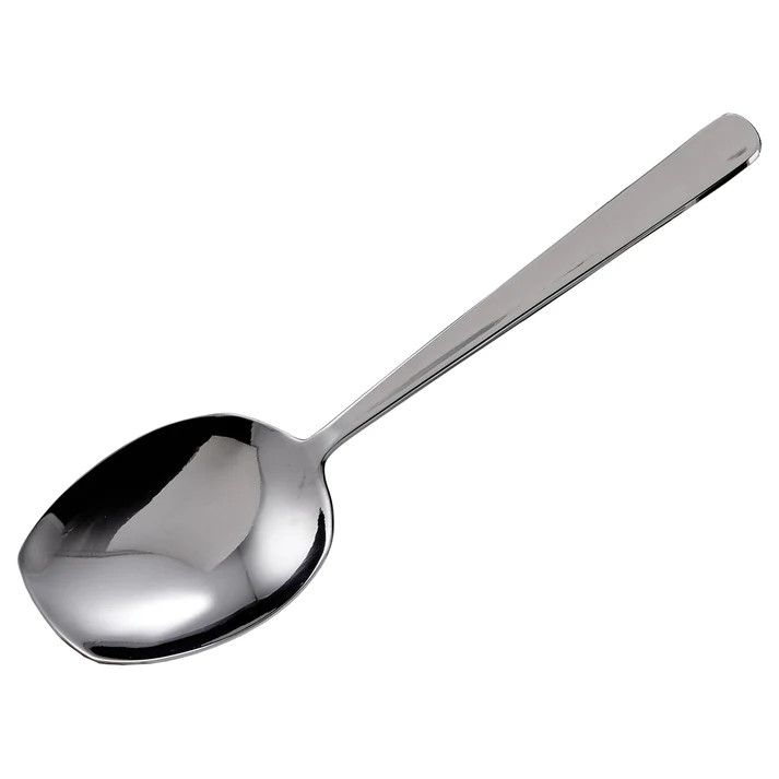 Serving Spoons, Flat Edge, Stainless Steel