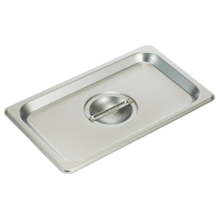 18/8 Stainless Steel Steam Pan Cover, Solid - Quarter (1/4)