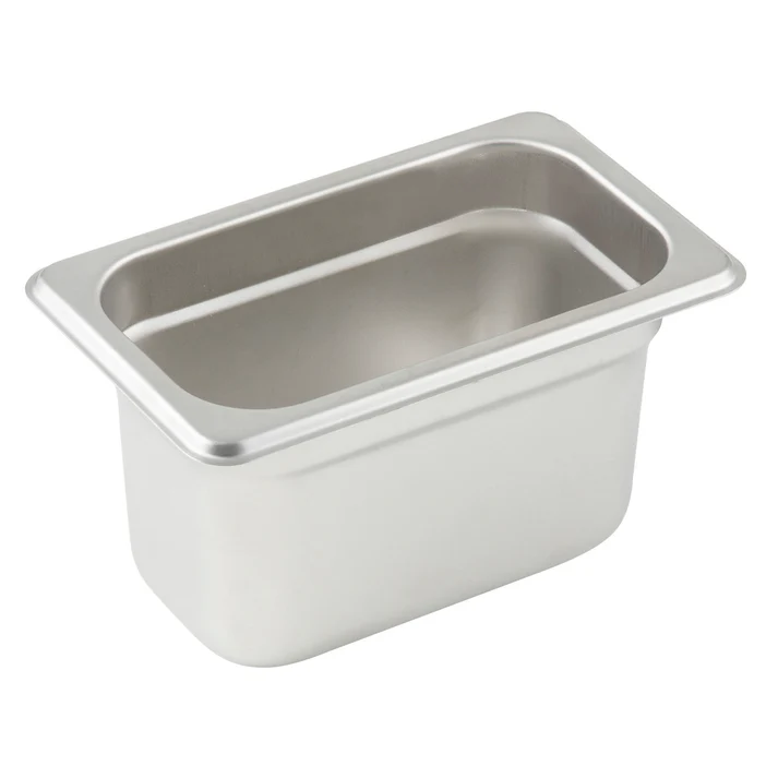Anti-Jam Steam Pan, 23 Gauge Stainless Steel - 1/9, 4" SKU: SPJP-904