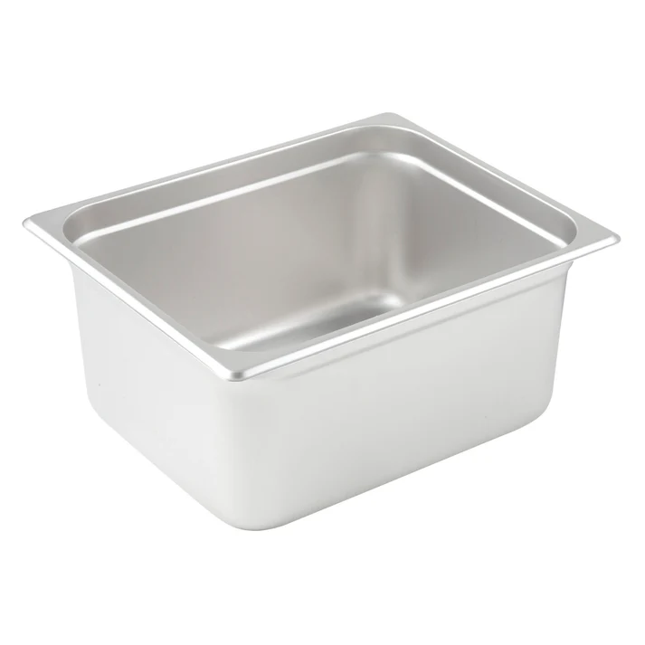  Anti-Jam Steam Pan, 23 Gauge Stainless Steel - Half, 6"