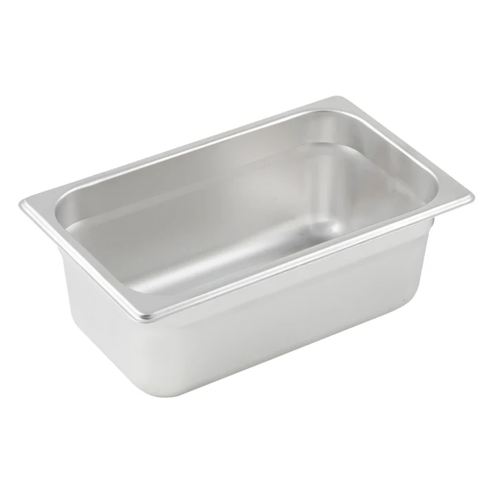Anti-Jam Steam Pan, 24 Gauge Stainless Steel - 1/4, 4"