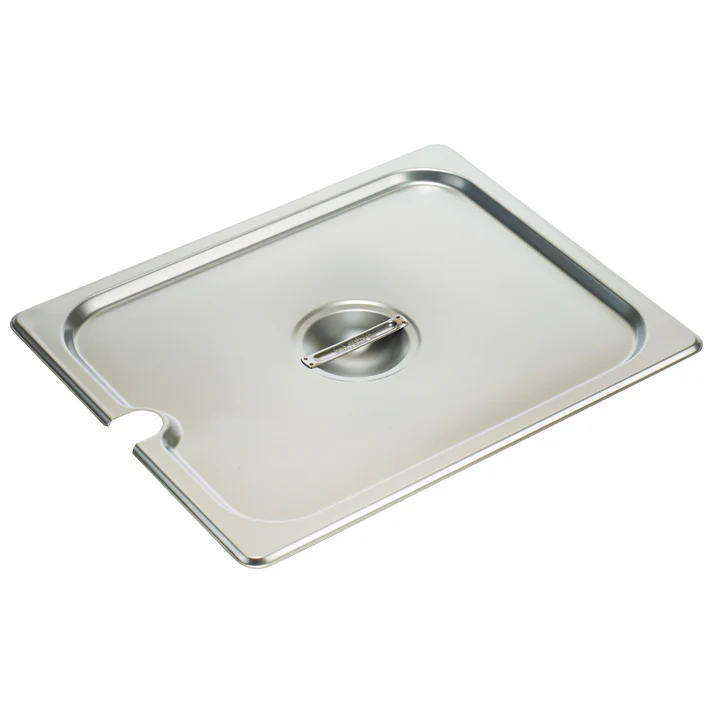 18/8 Stainless Steel Steam Pan Cover, Slotted - Half