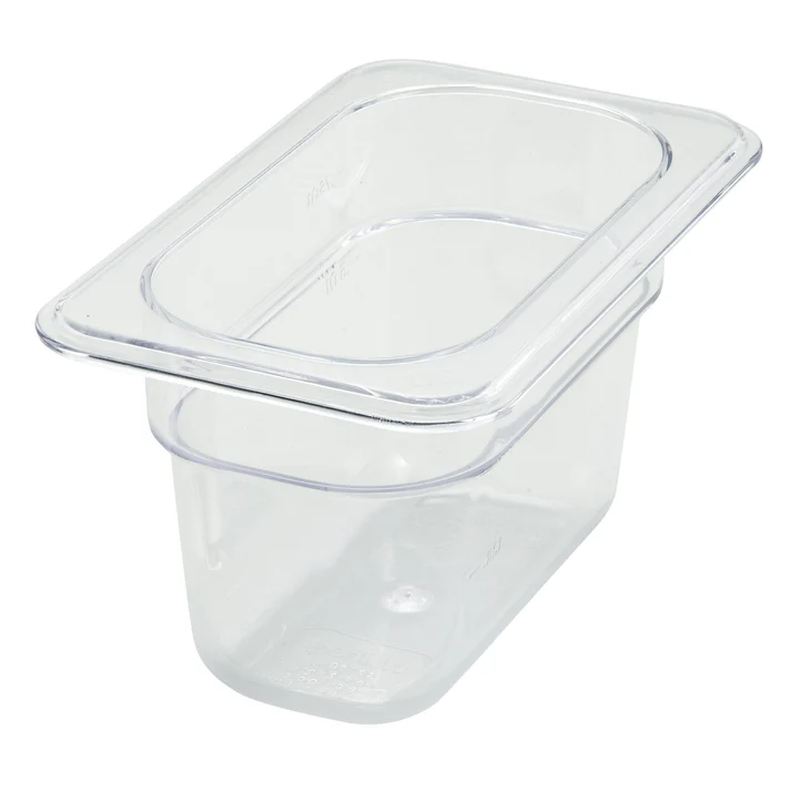 Polycarbonate Food Pan, 1/9 Size - 3-1/2"