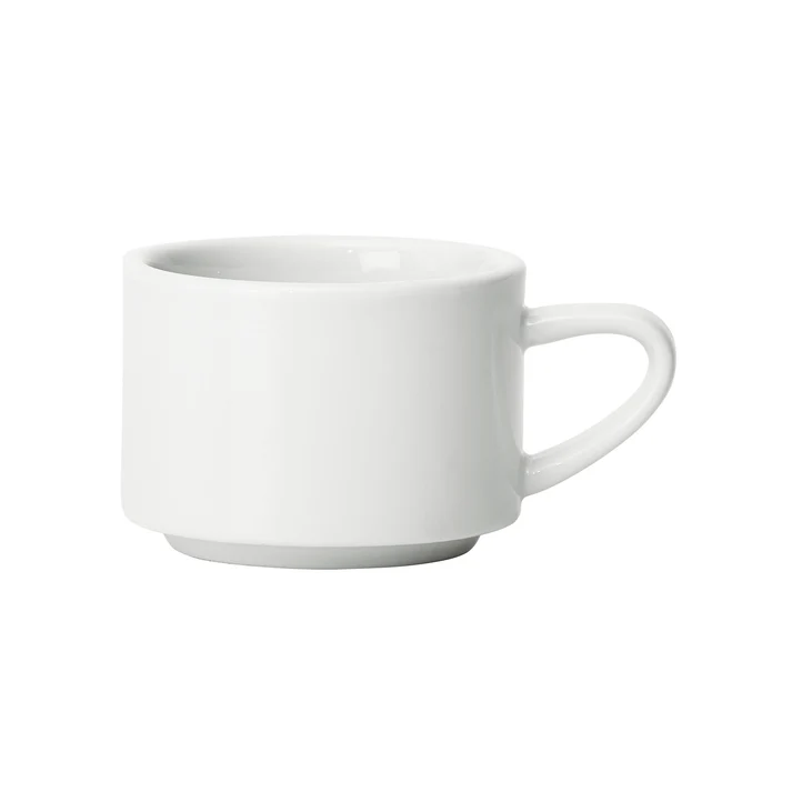 Birkhall Stacking Coffee Cup, 7-1/2 oz, White Porcelain, 36 Pieces/Case