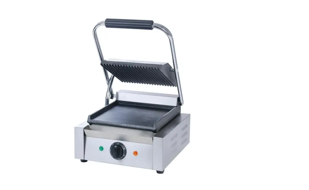 Electric Panini Sandwich Grill Ribbed & Lower Flat 
