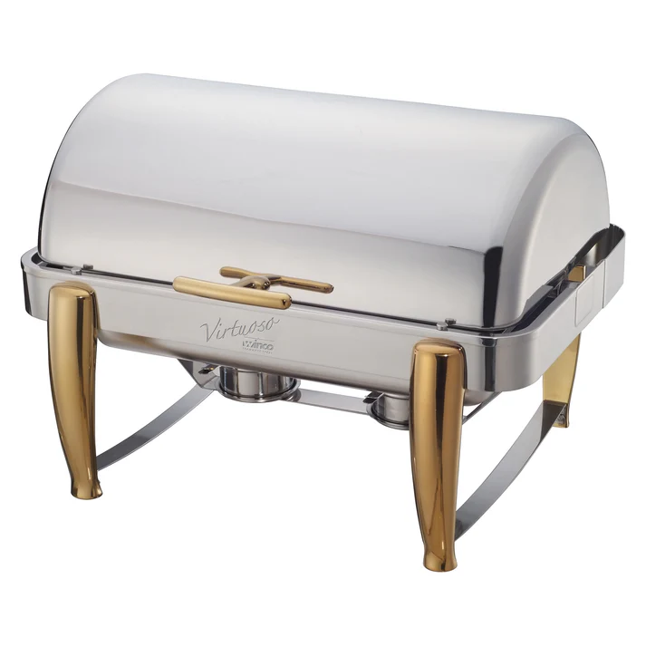  Virtuoso Collection 8 Quart Full-size Roll-Top Chafer, Extra Heavyweight
