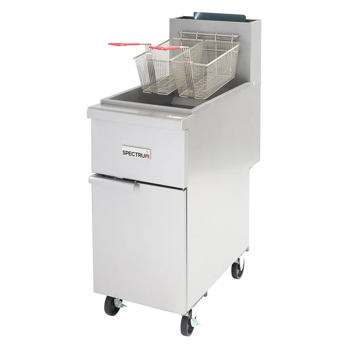Spectrum Gas Deep Fryer, 50lb, 4-Tube, Natural Gas