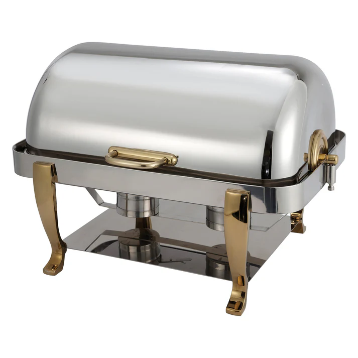 Vintage Collection 8 Quart Full-size Roll-Top Chafer, Extra Heavyweight