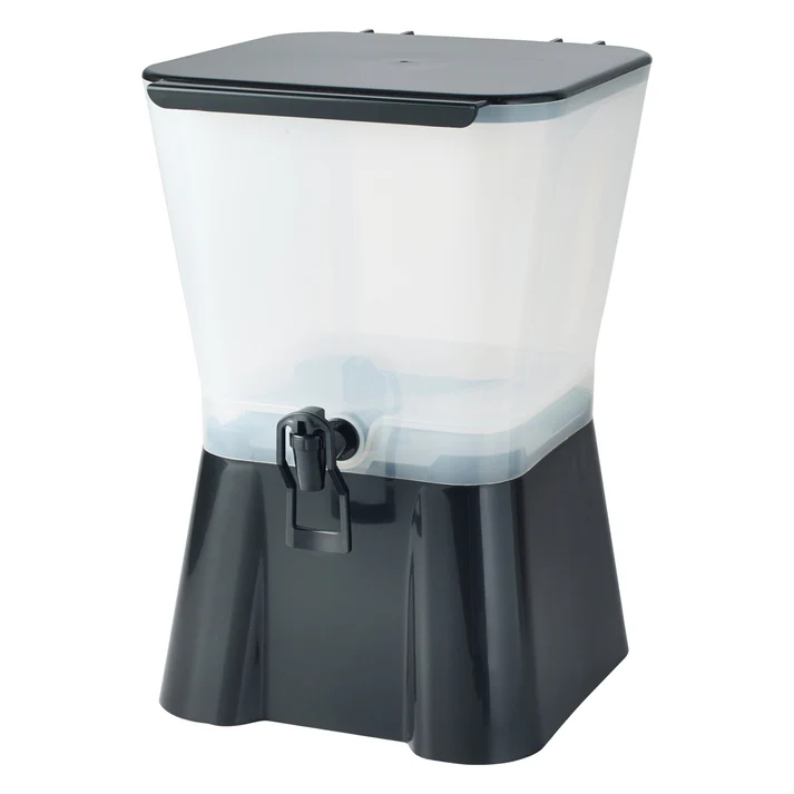3 Gallon Square Beverage Dispenser, Plastic