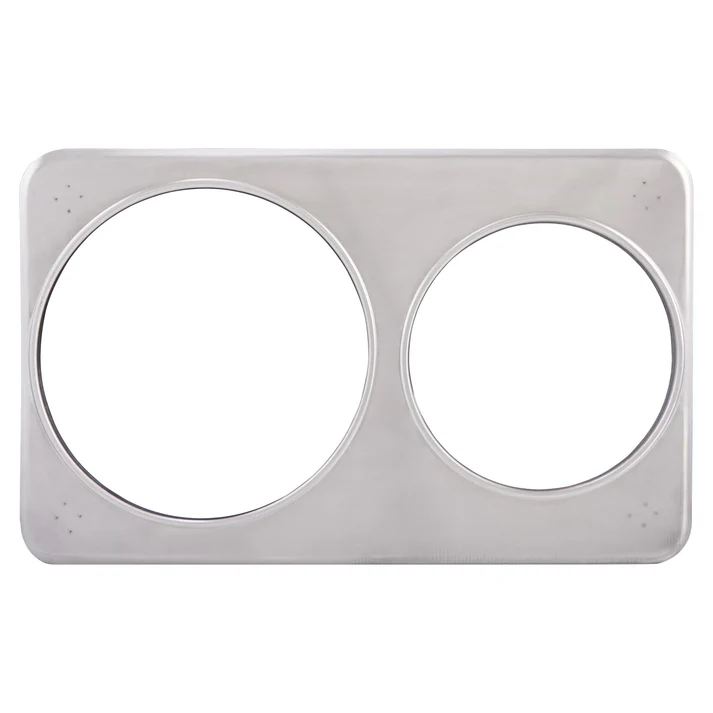 Adaptor Plate, 6-3/8" &amp; 8-3/8" Holes, Stainless Steel