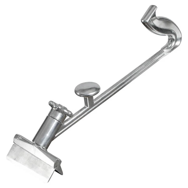  16" Aluminum Grill Scraper with Splash Guard and Dual Handles