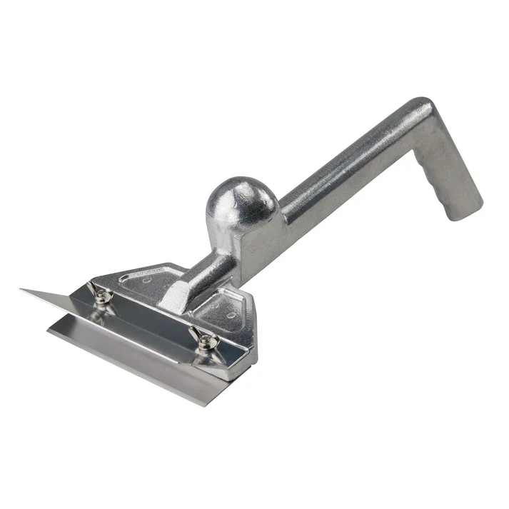 14" Heavy-Duty Aluminum Grill Scraper with Splash Guard