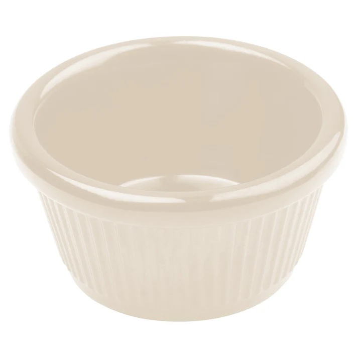 Melamine Ramekin, Fluted - Bone, 4 oz