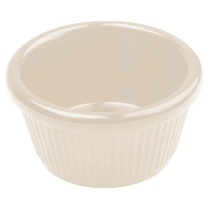 Melamine Ramekin, Fluted - Bone, 2 oz
