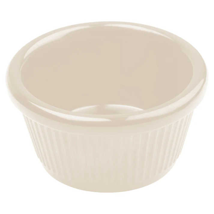 Melamine Ramekin, Fluted - Bone, 1-1/2 oz