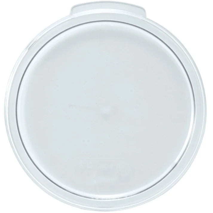  Cover for Round Storage Container, Translucent, Polypropylene - 1 Quart