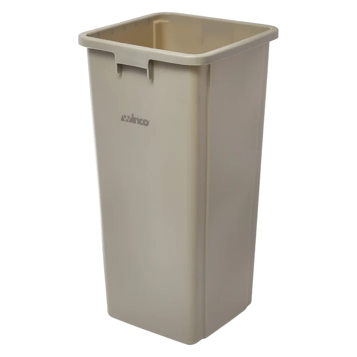 Tall Square Trash Can - 23 Gallon, Beige