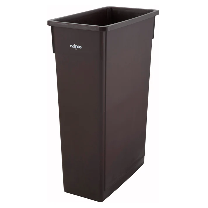  23 Gallon Slender Trash Cans - Brown