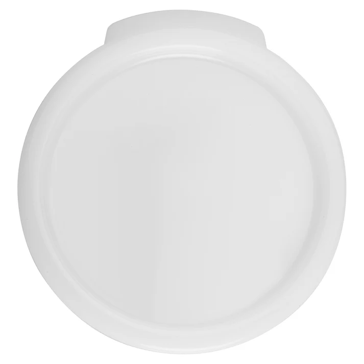 Cover for Round Storage Container, White, Polypropylene - 1 Quart