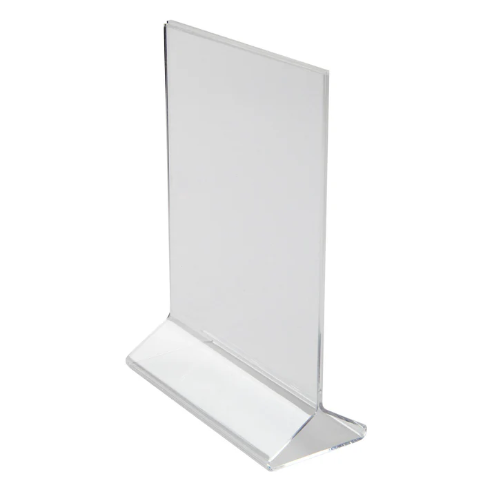 Double-Sided Clear Acrylic Menu Stand - 5" x 7"