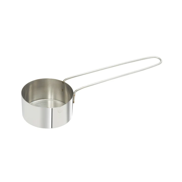  Stainless Steel Measuring Cup with 6" Long Loop Handle, 1/2 Cup
