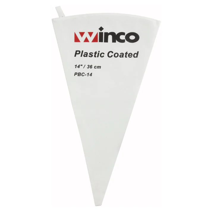 Pastry Bag, Cotton with Plastic Coating - 14"