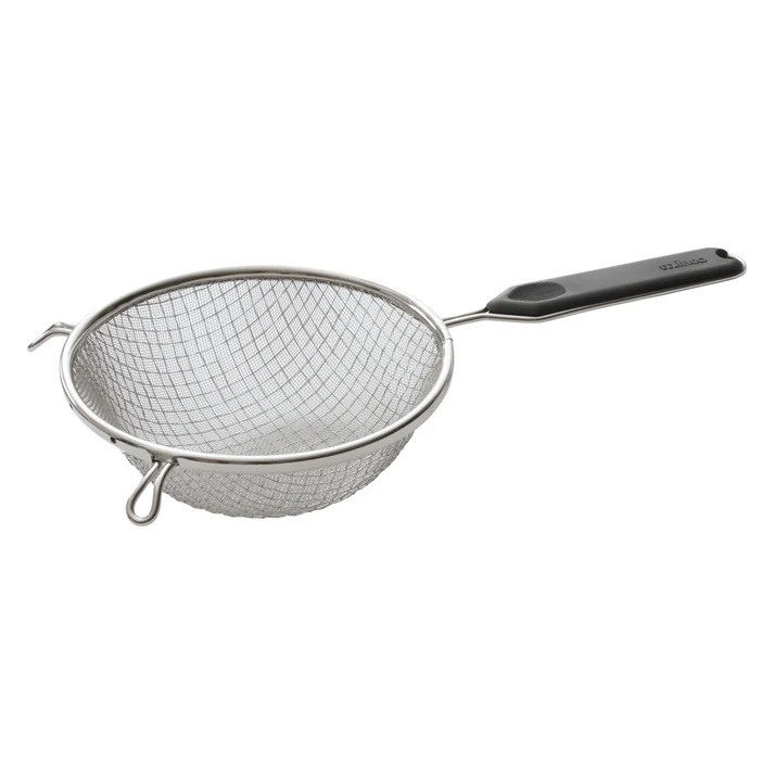 6-1/4" Double Medium Mesh Strainer with Plastic Handle