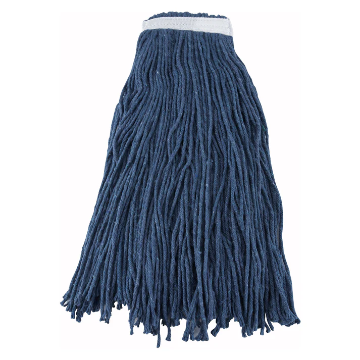 Economy Cotton-Poly Blend Cut-End Wet Mop Head - Blue - 32oz/800g
